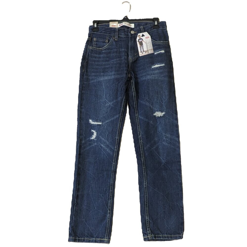 Blue ripped style levy jeans . Size 12 regular kids